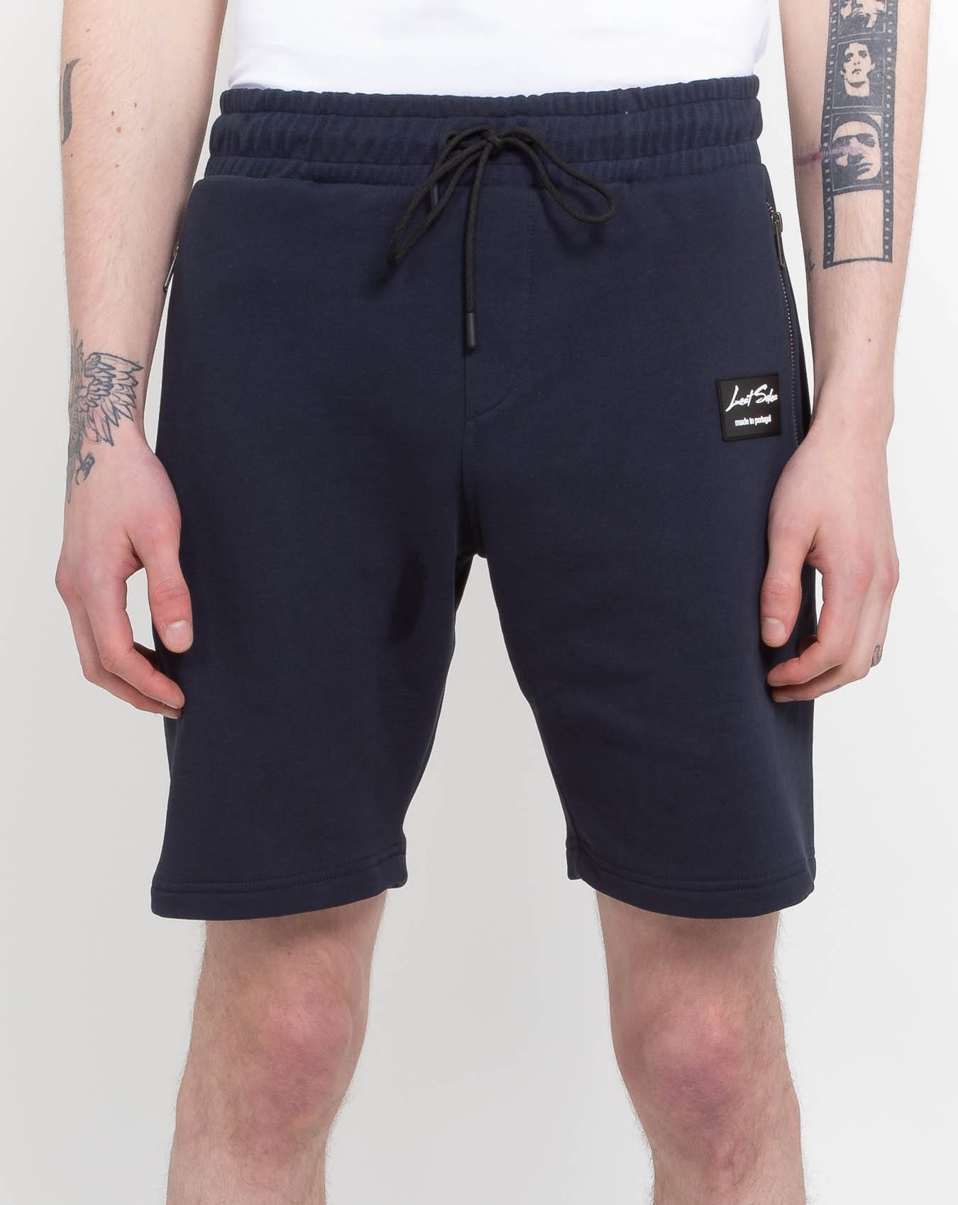 Kids Navy Fabric Shorts