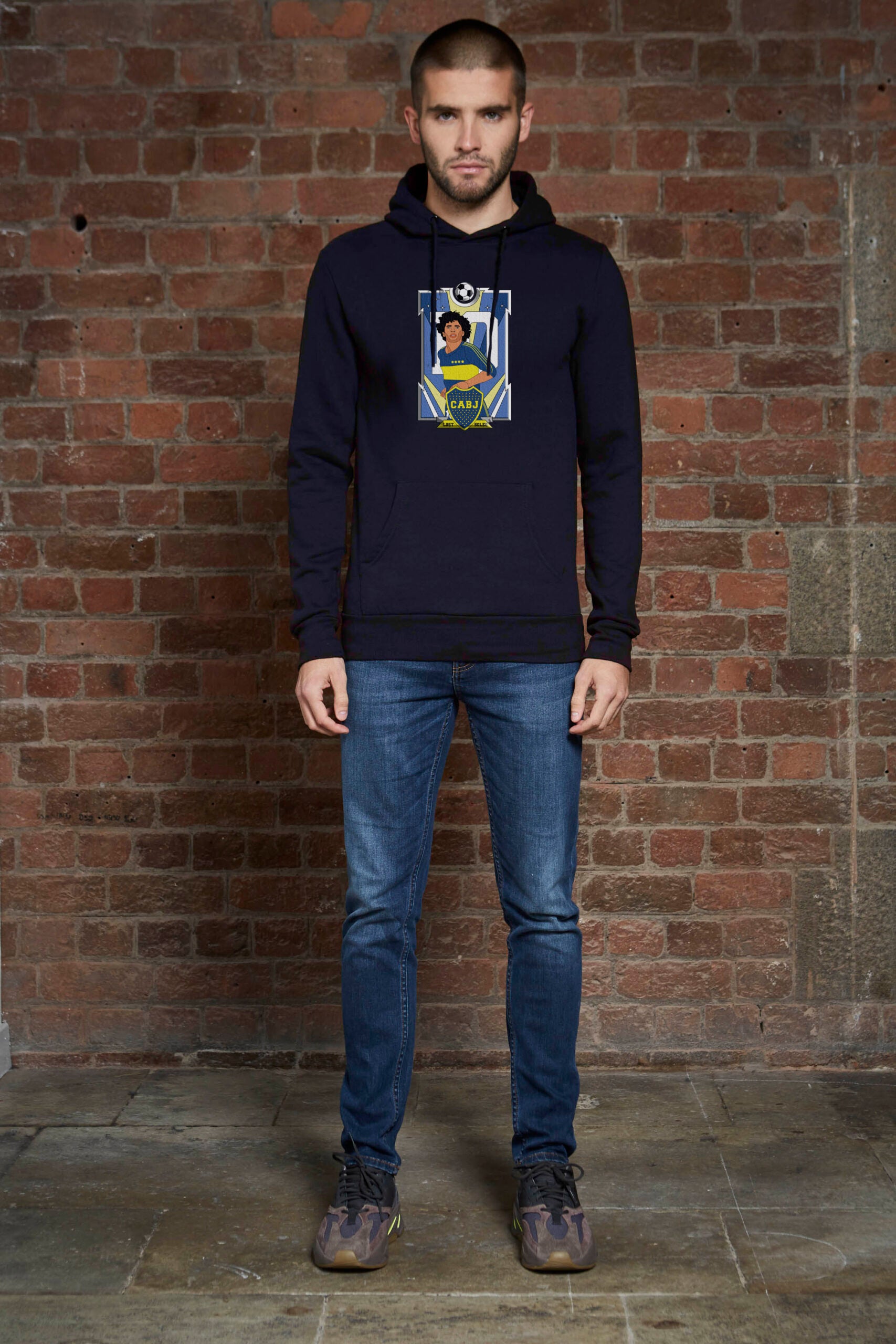 Navy Maradonna Animated Hoody