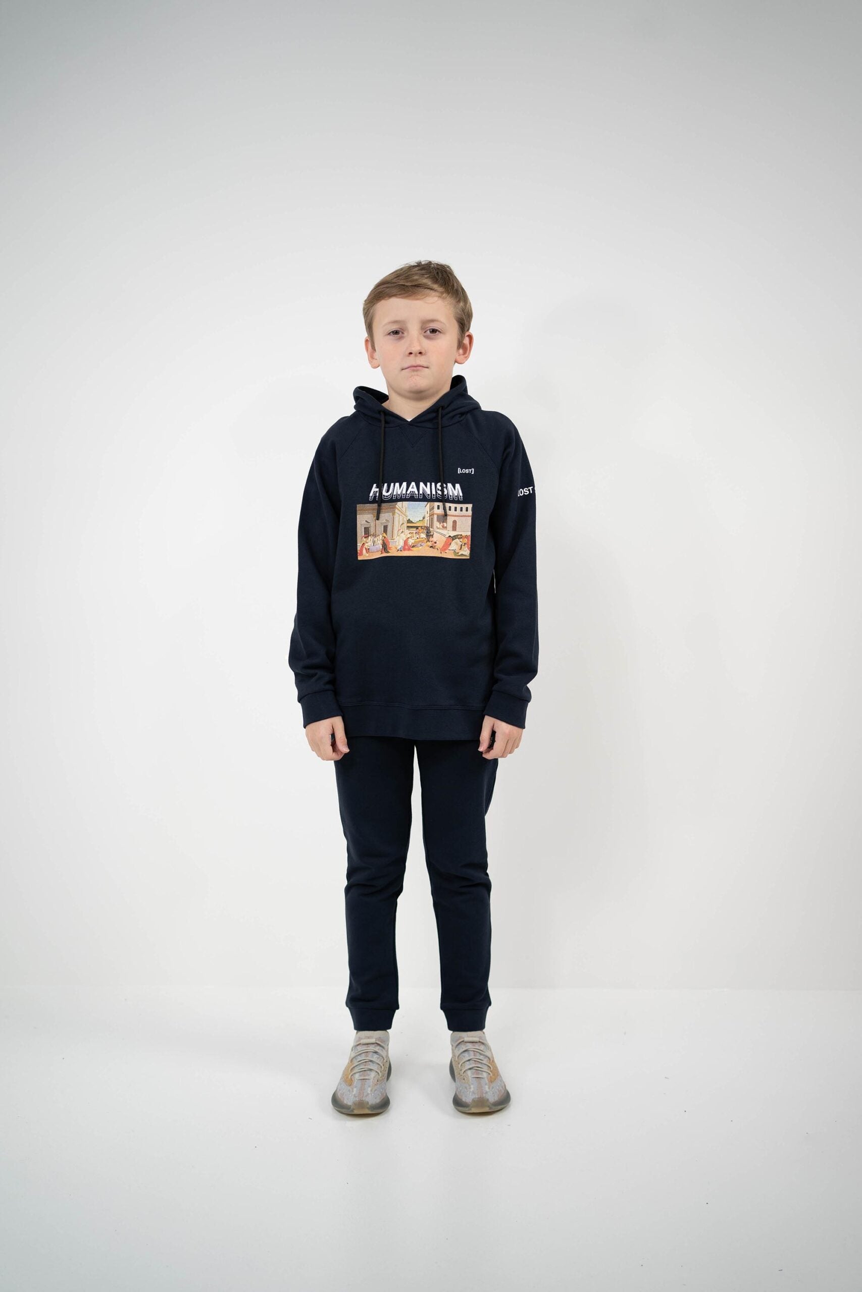 Kids Navy Humanism Hoodie