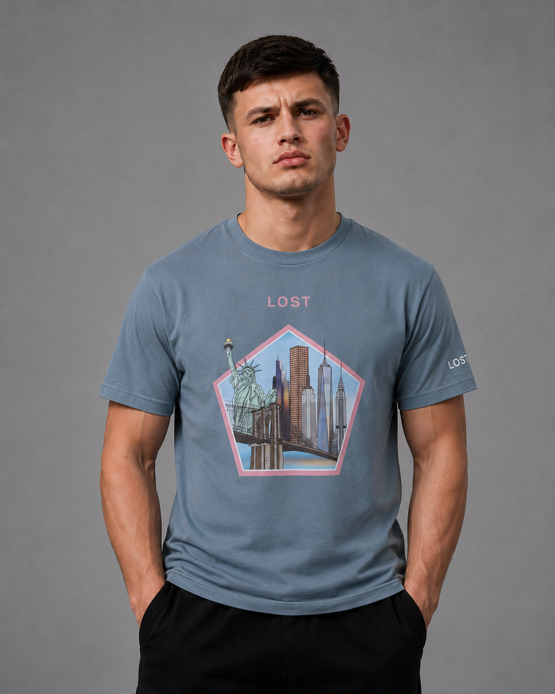 New York Luxury Petrol Blue Tshirt