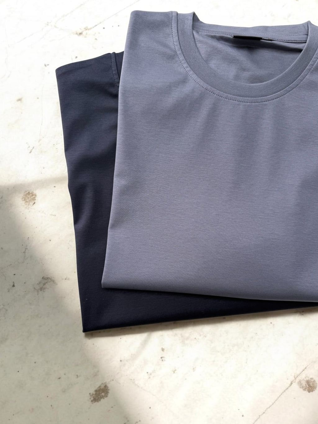 Mercerised luxury slate t shirt