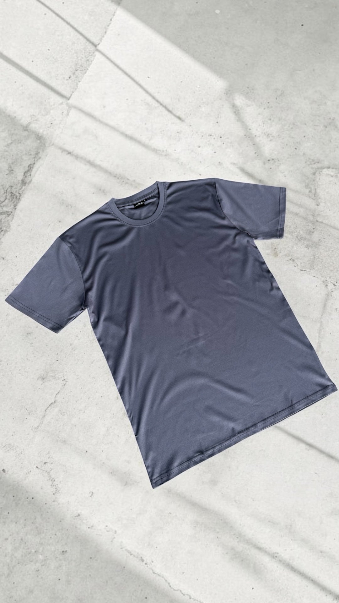 Mercerised luxury slate t shirt