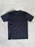 Navy luxury mercerised T shirt