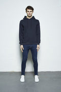 Plain Navy Luxury Hoody