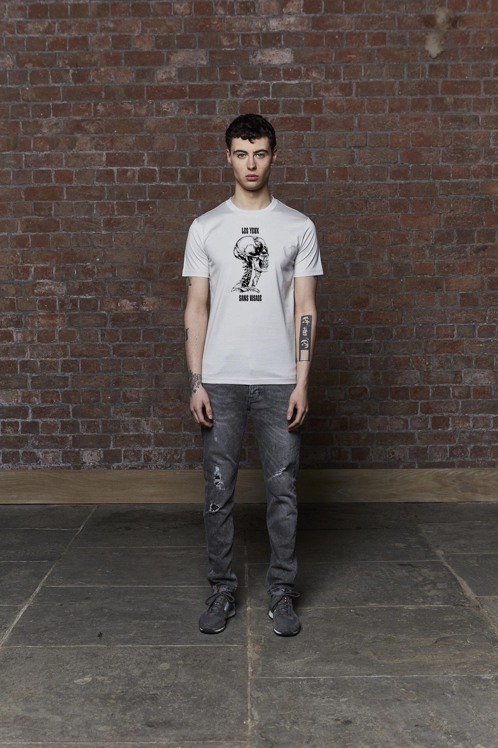 Les Yeux Sans Visage Off Grey T-Shirt (Luxury Range)