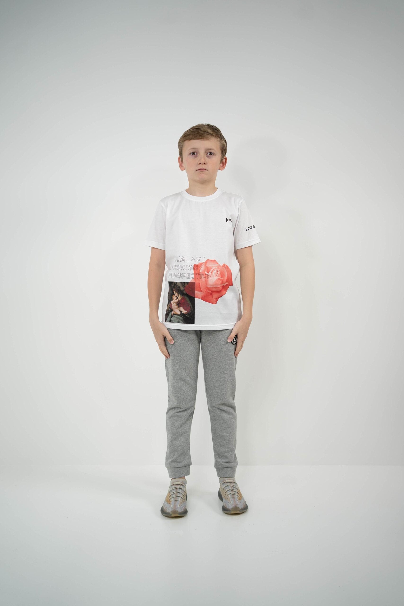 Kids White Visual Art Tshirt