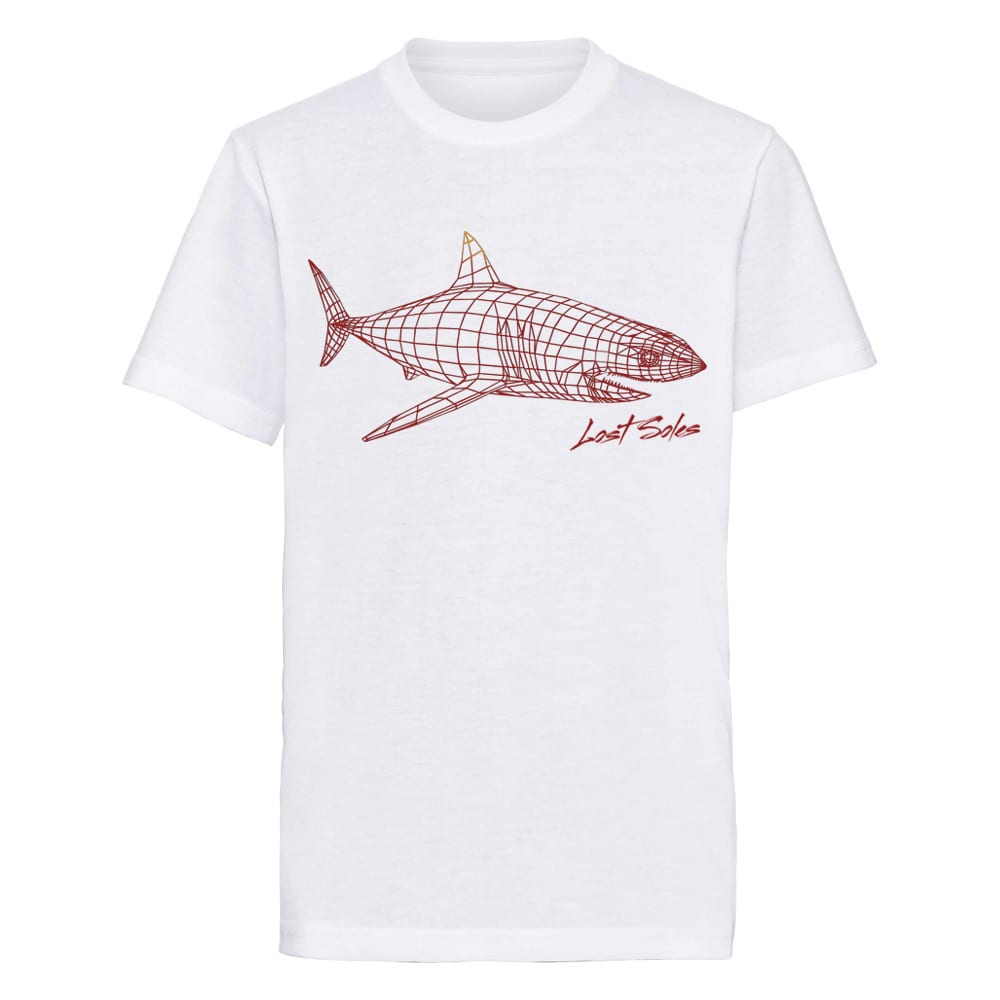 Kids Shark T Shirt White