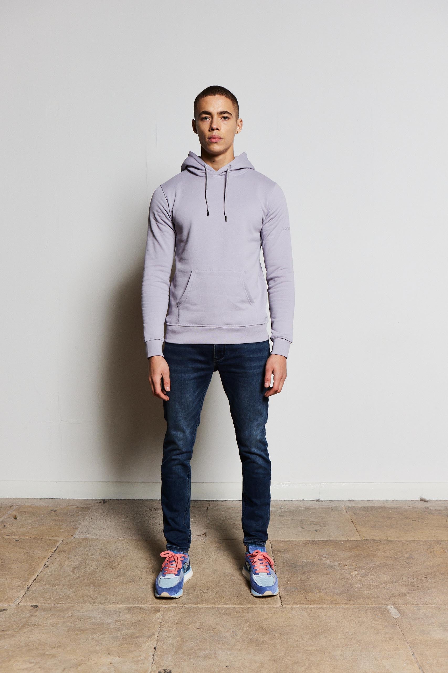 Plain Lilac Grey Hoody