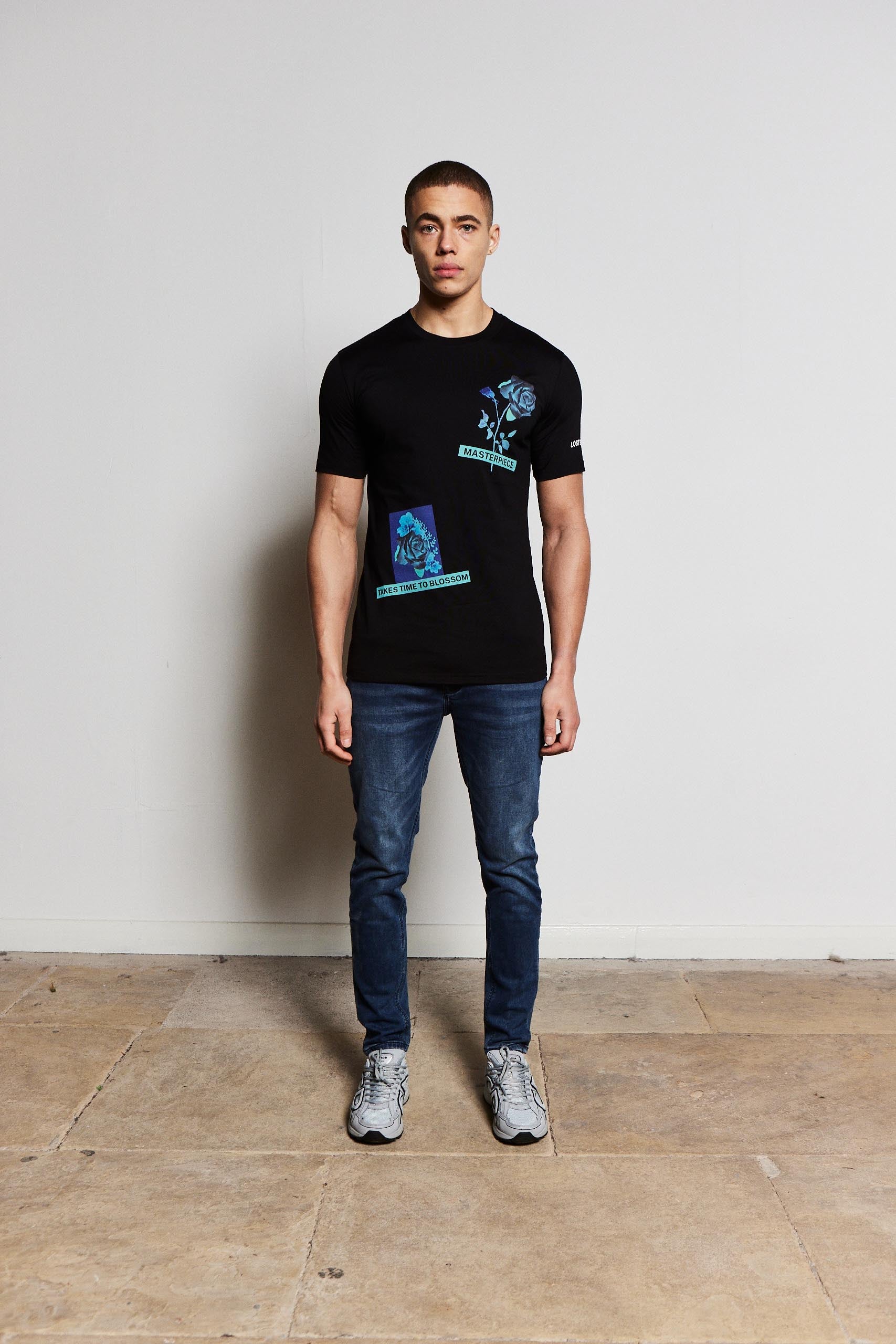 Black Masterpiece Luxury Tshirt (Blue Design)