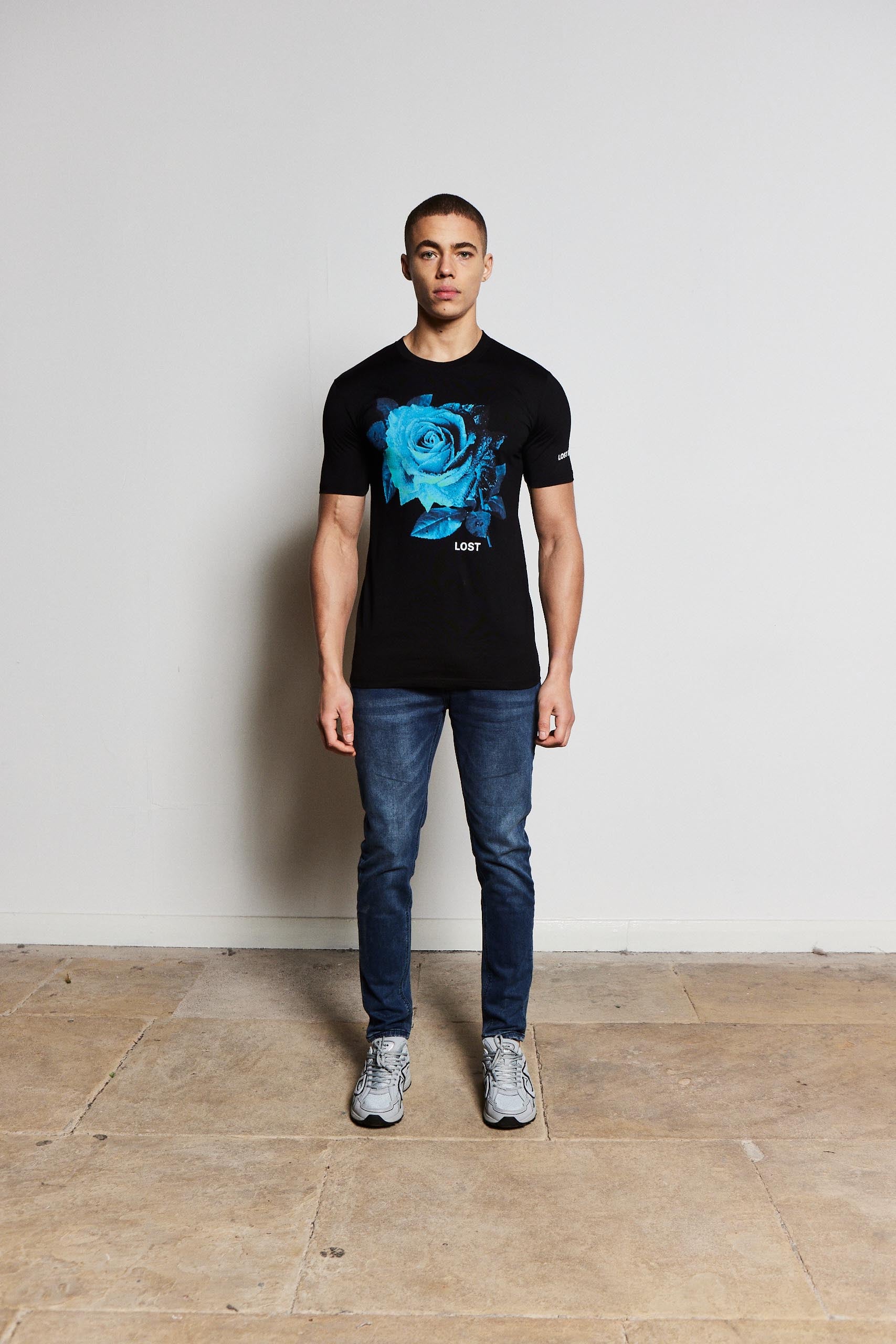 Black Indigo Rose Luxury Tshirt
