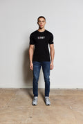 Black Lost Logo Luxury Tshirt (Red Design)