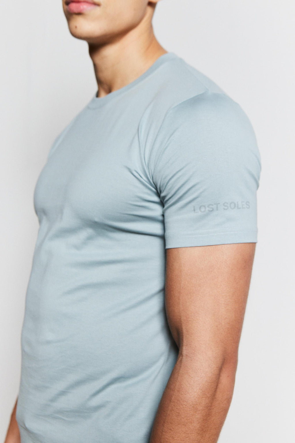 Kids Plain Silver Blue Tshirt