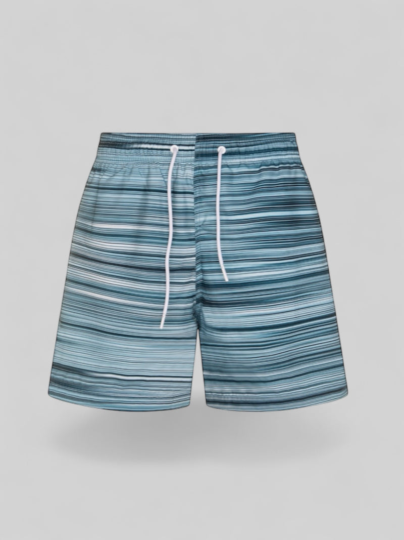 Green Fractal Luxury Swim Shorts