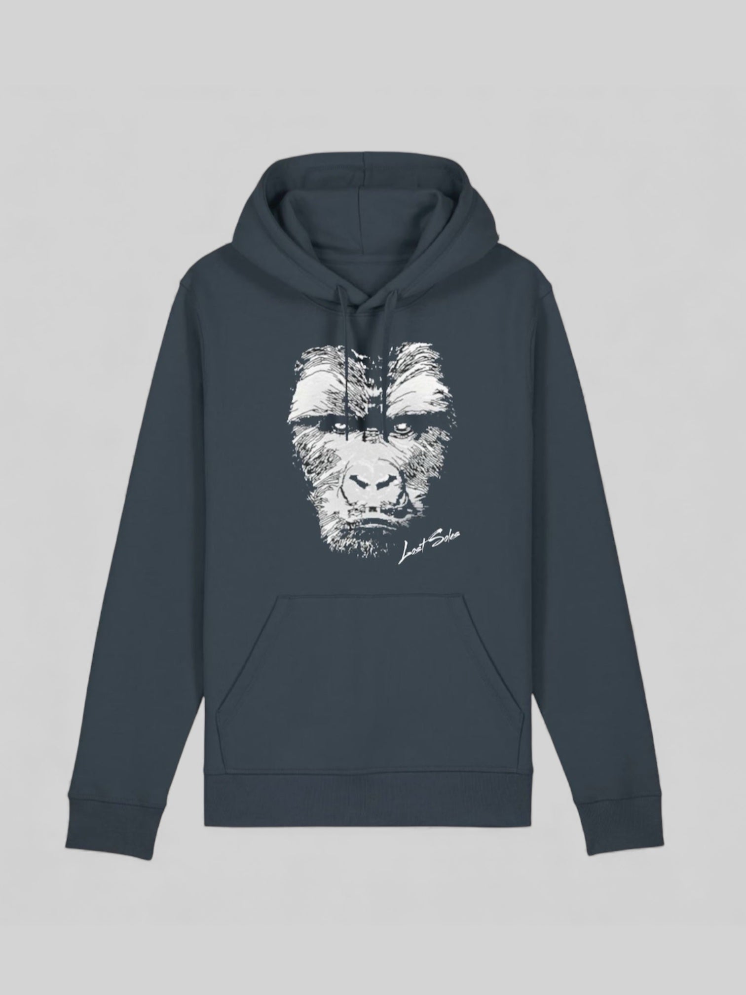 BATTLESHIP GORILLA (INDIA INK HOODIE)
