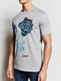 Grey Rose Luxury Tshirt (Blue Design)