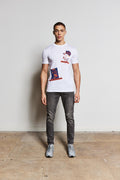 White Masterpiece Luxury Tshirt (Red Design)
