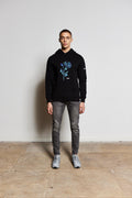 Black Rose Luxury Hoody (Blue Design)