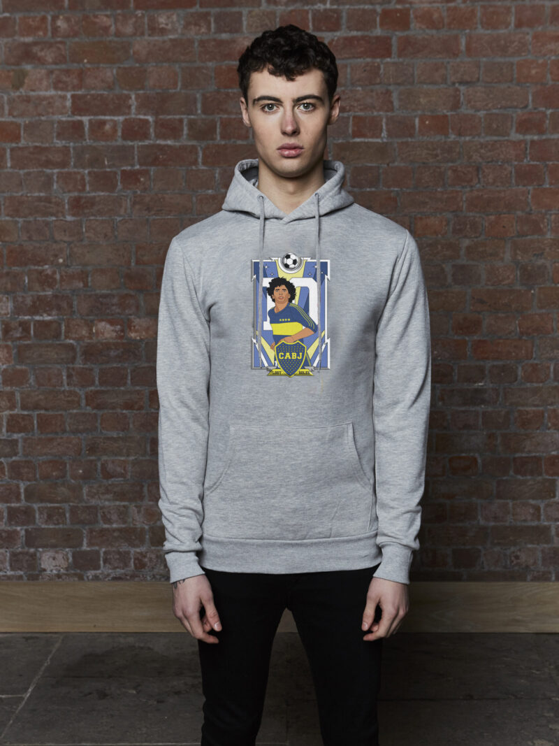 Grey Maradonna Animated Hoody