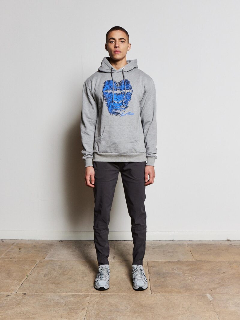 Dazzling Blue Gorilla Grey Hoodie